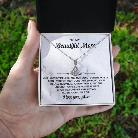 To My Mom Alluring Beauty Necklace – Birthday Gift for Mom, Best Mom Gifts, Jewelry Gift