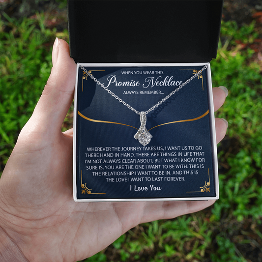 promise pendant necklace with a message
