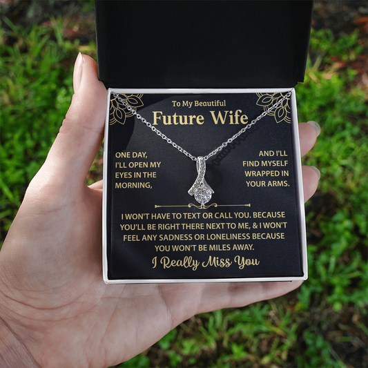 Silver Necklace For My Future Wife - Women Xmas Presents