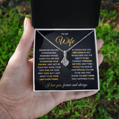 To My Wife Necklace from Husband, Birthday Gifts for Her