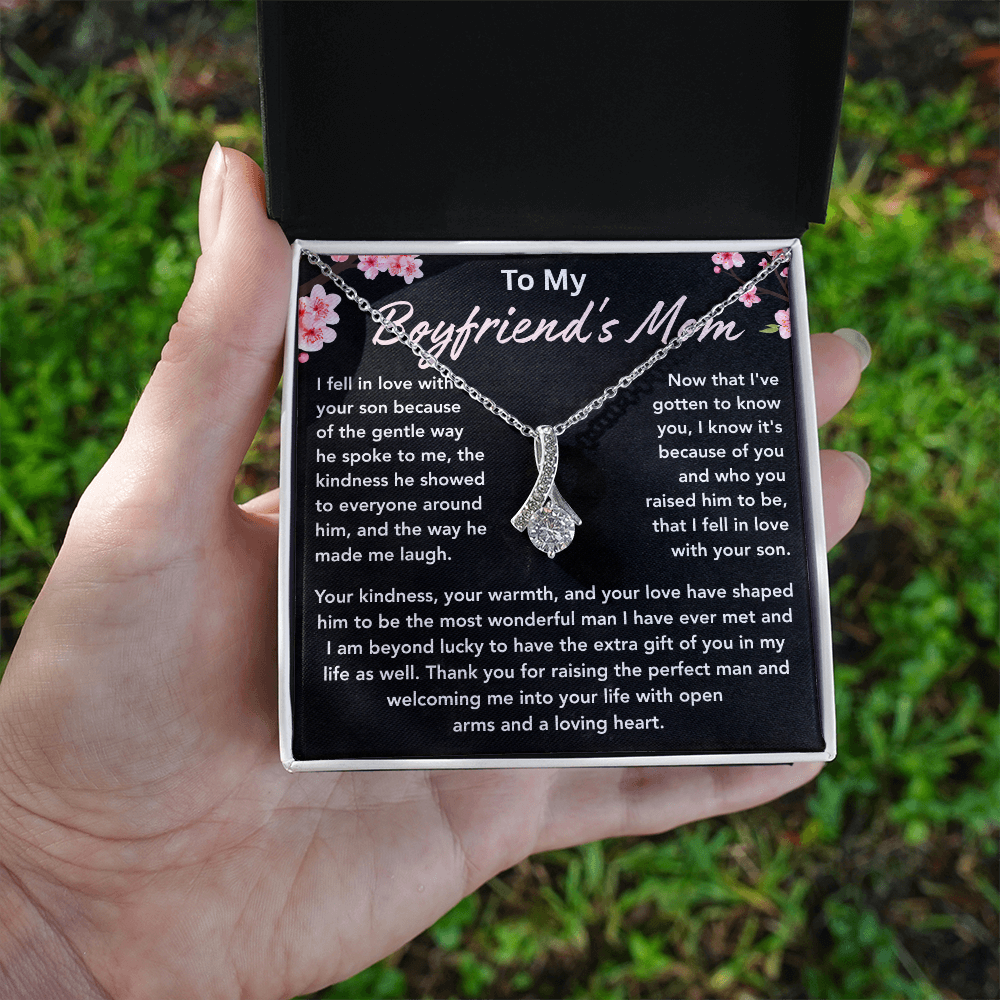 To My Boyfriends Mom Necklace, Necklace Gifts for Boyfriends Mom