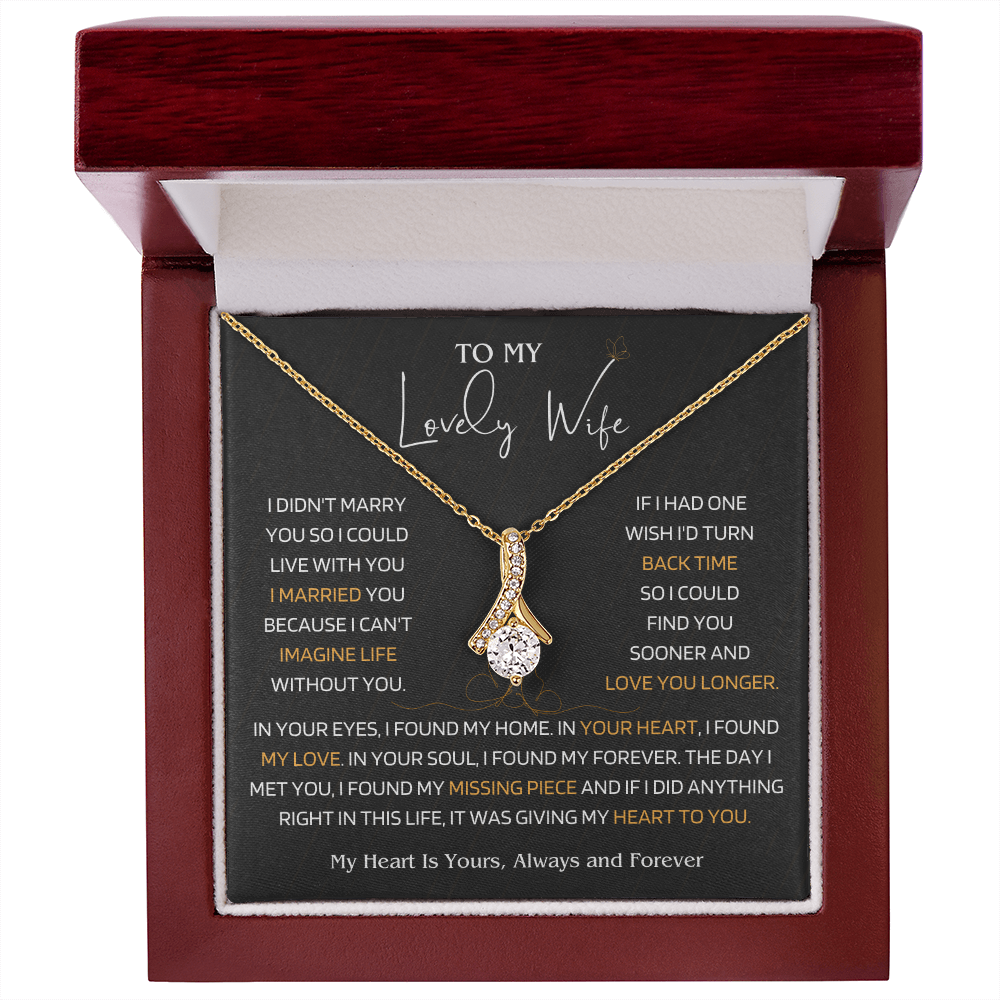 To My Wife Necklace , Womens Day Necklace for Wife