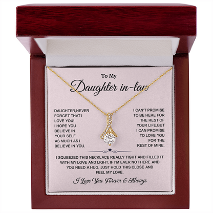 Gift for Daughter-in-Law – Alluring Beauty Necklace with Sentimental Message, Best Gifts for Her