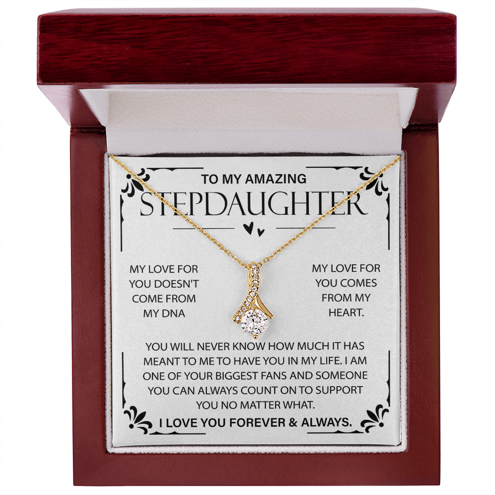 To My Amazing Stepdaughter Alluring Beauty Necklace, Necklace Gifts for Stepdaughter, Best Gifts for Her