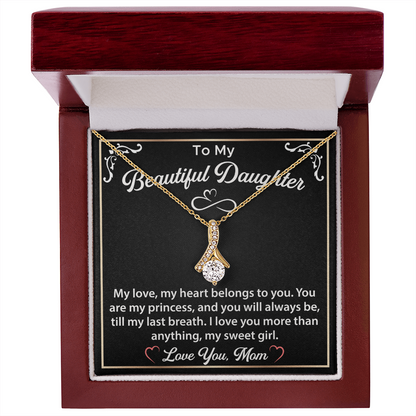 To My Best Daughter Allruing Beauty Necklace, Mother Daughter Necklace, Best gifts for Daughter