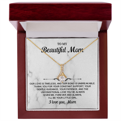 To My Mom Alluring Beauty Necklace – Birthday Gift for Mom, Best Mom Gifts, Jewelry Gift