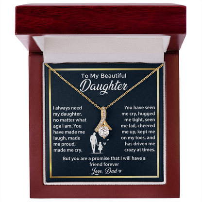 To My Daughter Gifts - Daughter Alluring Beauty Necklace, Daughter Gifts Idea, Gifts for Daughter, Daughter Jewellery Gifts