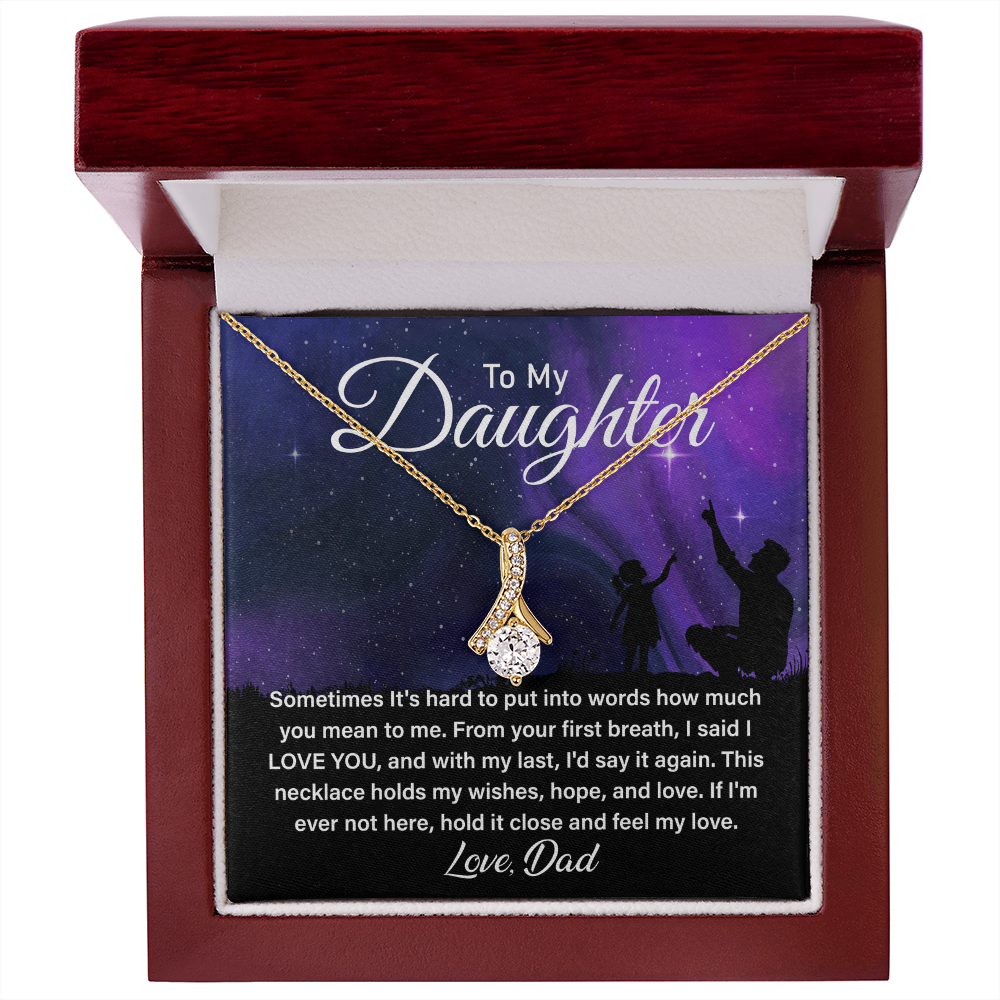 Gifts for Daughter - Gifts for Daughter from Dad - Sparkling Alluring Beauty Necklace, Best Father Daughter Gifts