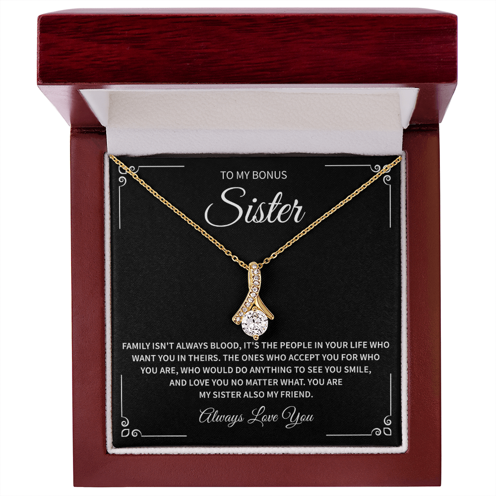 To my Step Sister Necklace, Christmas Gift for Step Sister
