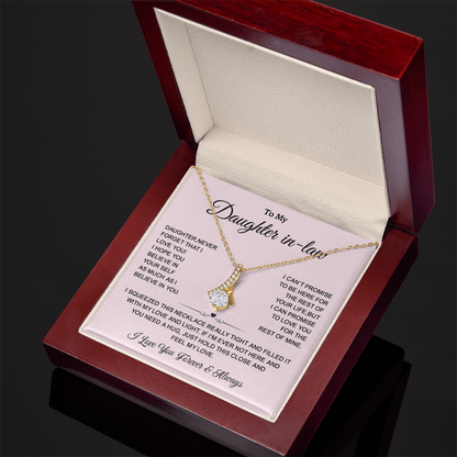 Gift for Daughter-in-Law – Alluring Beauty Necklace with Sentimental Message, Best Gifts for Her