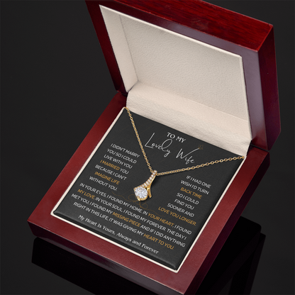 To My Wife Necklace , Womens Day Necklace for Wife