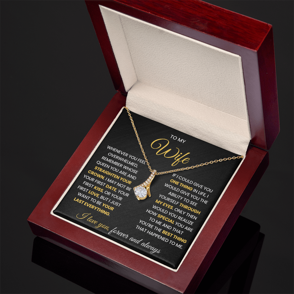 To My Wife Necklace from Husband, Birthday Gifts for Her