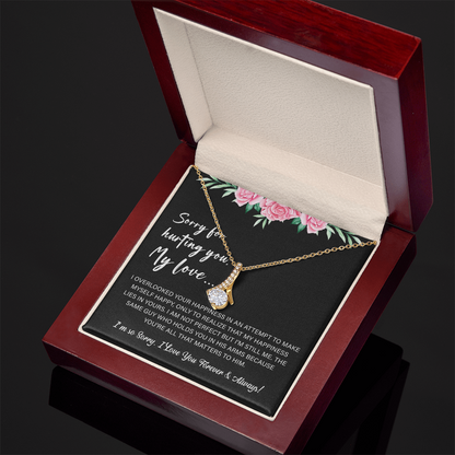 Apology Necklace For Her Say You're Sorry to Girlfriend or Soulmate