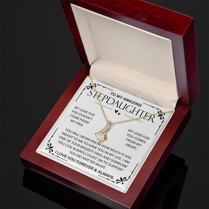 To My Amazing Stepdaughter Alluring Beauty Necklace, Necklace Gifts for Stepdaughter, Best Gifts for Her