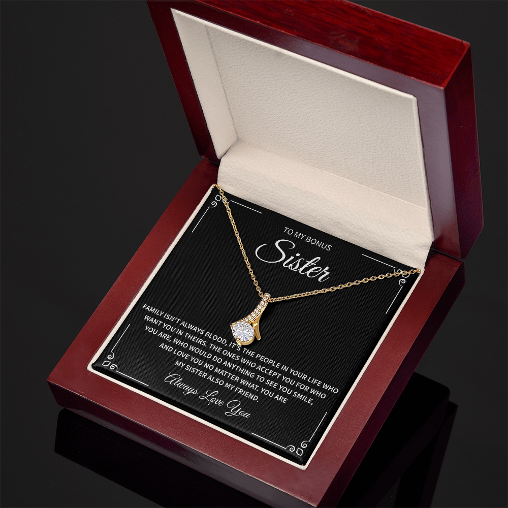 To my Step Sister Necklace, Christmas Gift for Step Sister