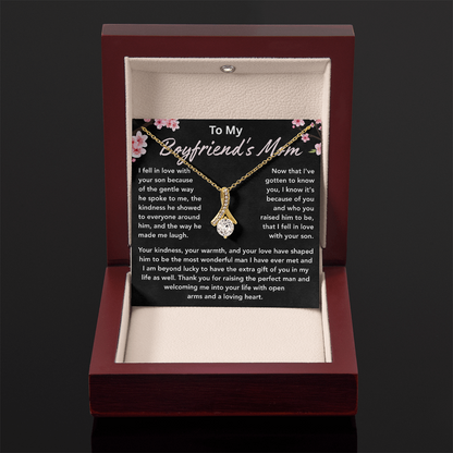 To My Boyfriends Mom Necklace, Necklace Gifts for Boyfriends Mom
