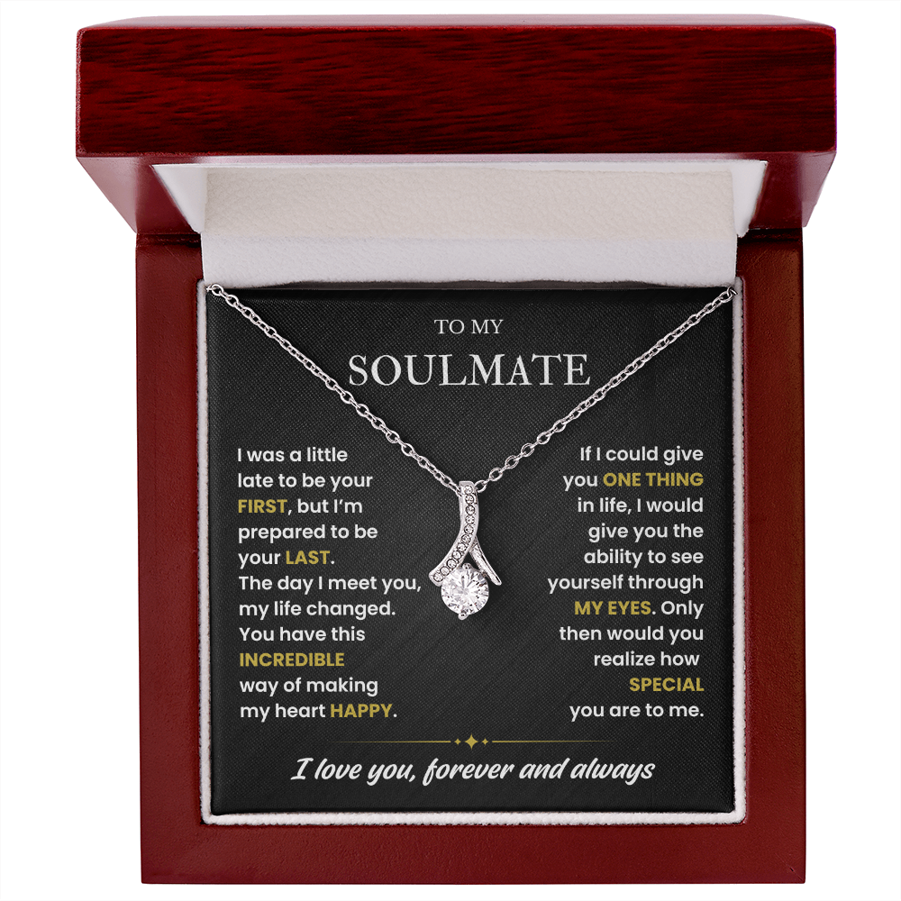 To My Soulmate Necklace, Valentines Day Gifts for Soulmate