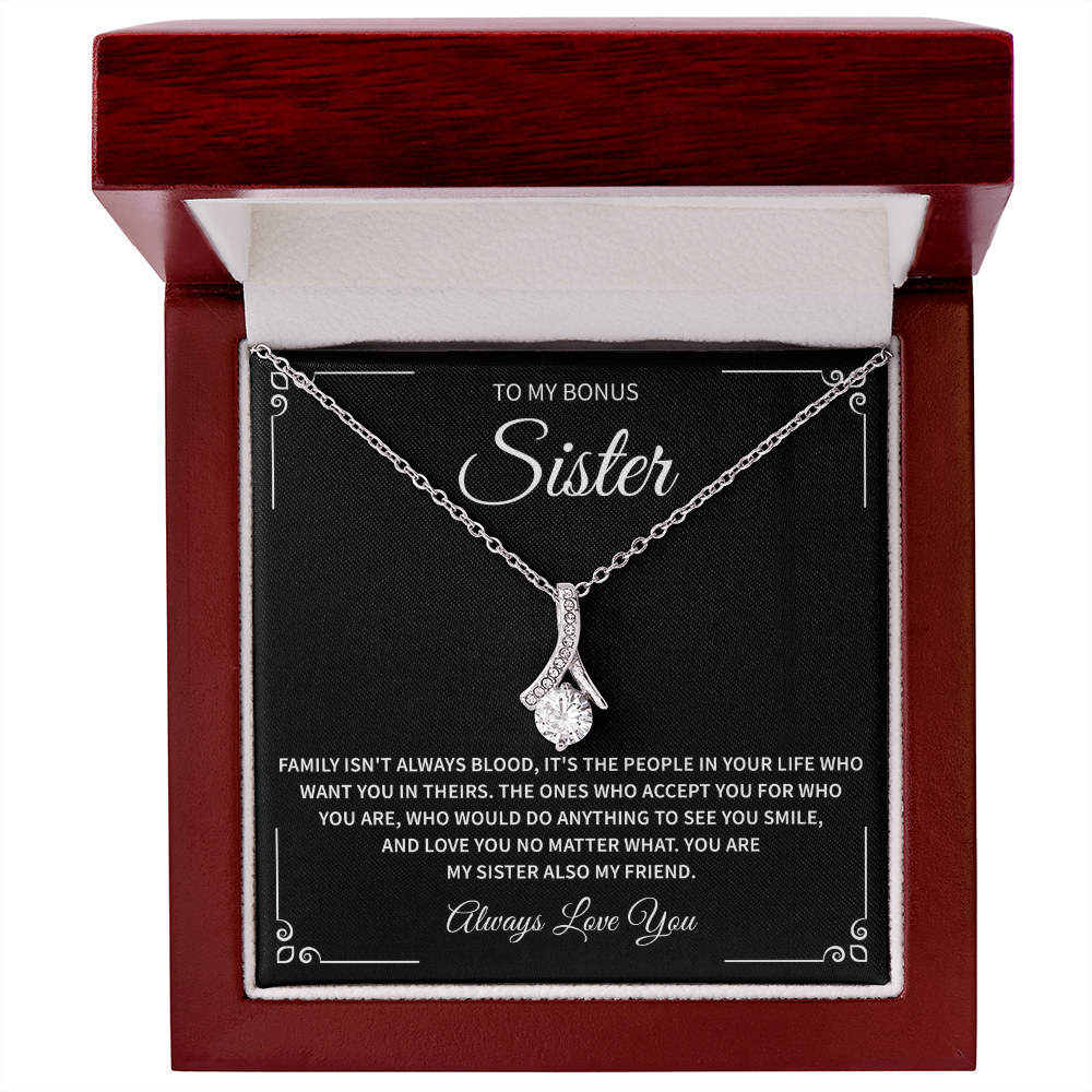 To my Step Sister Necklace, Christmas Gift for Step Sister