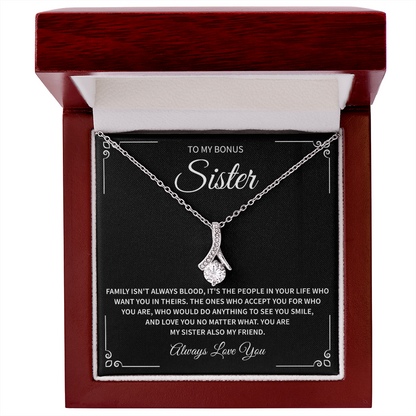 To my Step Sister Necklace, Christmas Gift for Step Sister