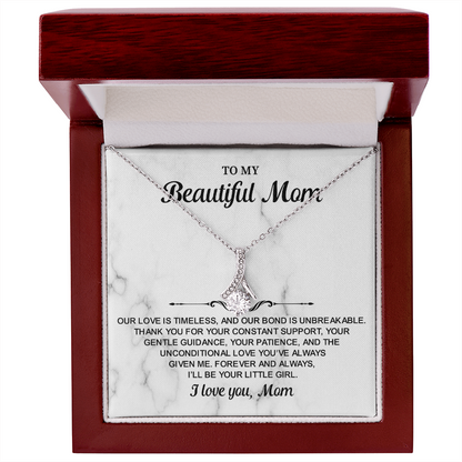 To My Mom Alluring Beauty Necklace – Birthday Gift for Mom, Best Mom Gifts, Jewelry Gift