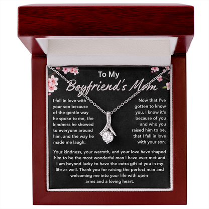 To My Boyfriends Mom Necklace, Necklace Gifts for Boyfriends Mom