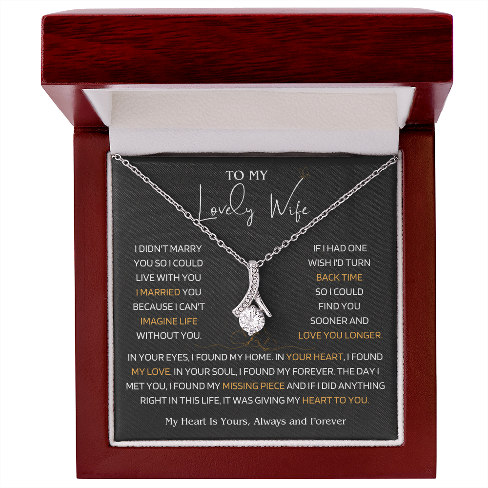 To My Wife Necklace , Womens Day Necklace for Wife