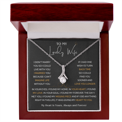 To My Wife Necklace , Womens Day Necklace for Wife