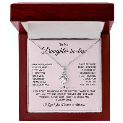 Gift for Daughter-in-Law – Alluring Beauty Necklace with Sentimental Message, Best Gifts for Her