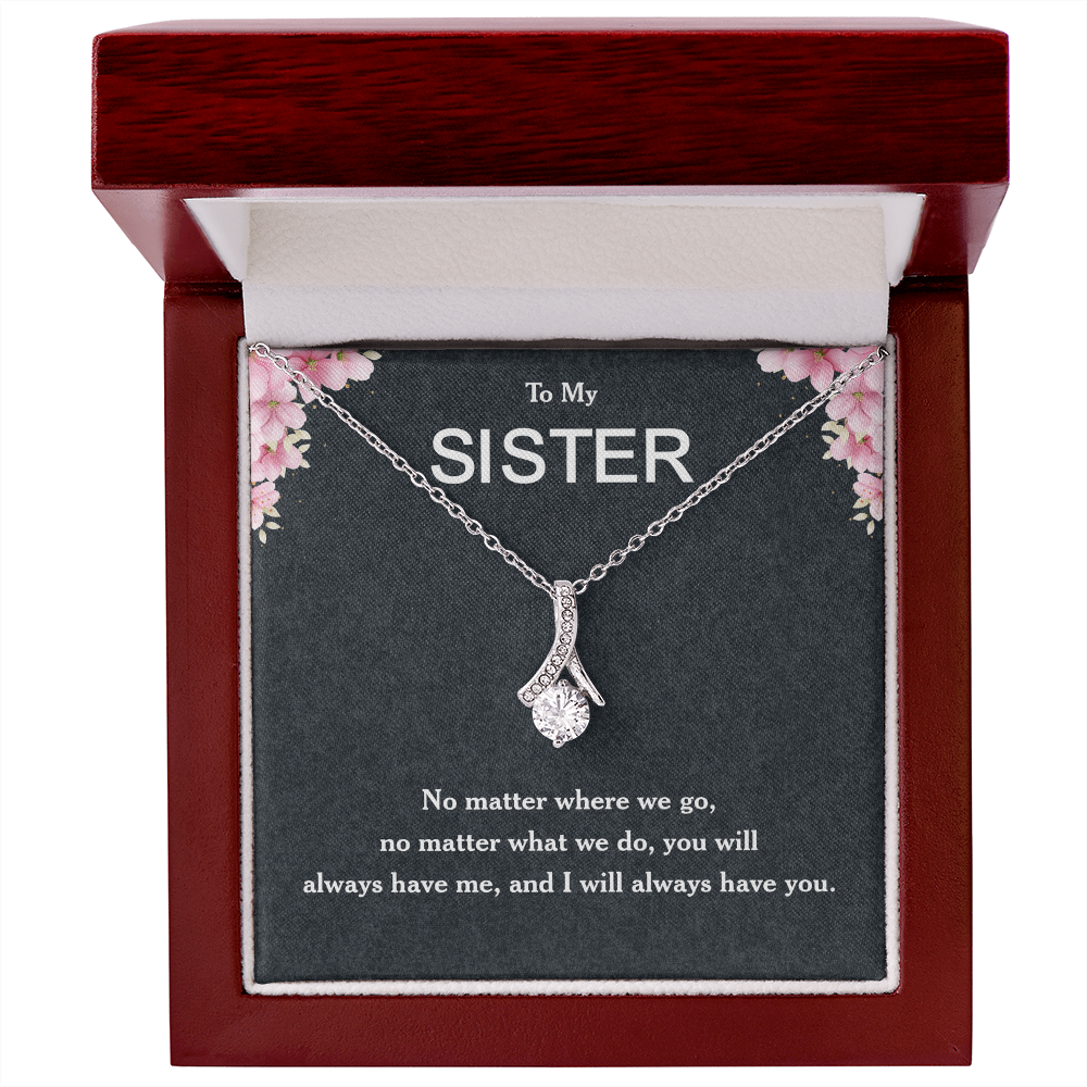 Sister Necklace Gifts from Sister, Sterling Silver Necklace