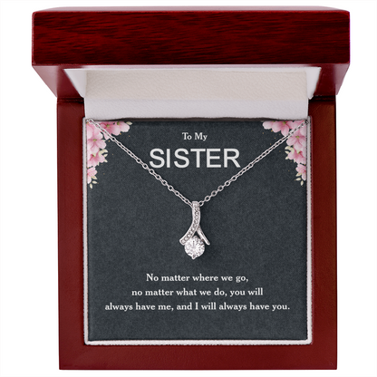 Sister Necklace Gifts from Sister, Sterling Silver Necklace