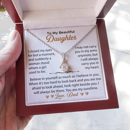Daughter Alluring Beauty Necklace, To My Daughter Gifts - Daughter from Dad Jewellery gifts, Jewelry Gifts