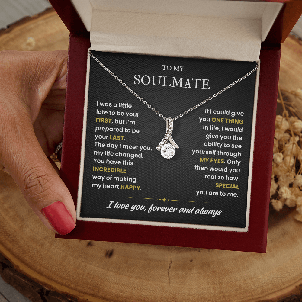 To My Soulmate Necklace, Valentines Day Gifts for Soulmate