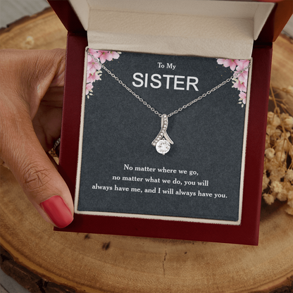 Sister Necklace Gifts from Sister, Sterling Silver Necklace