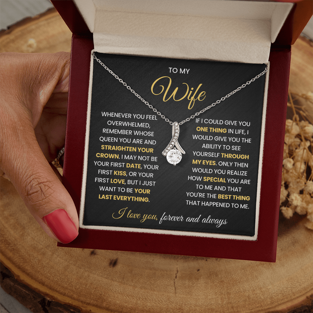 To My Wife Necklace from Husband, Birthday Gifts for Her