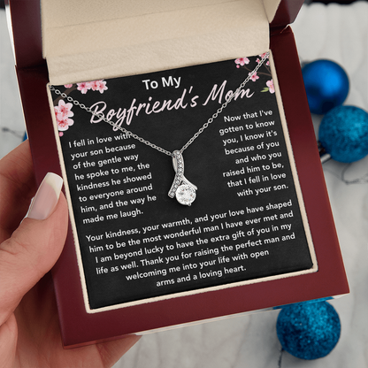 To My Boyfriends Mom Necklace, Necklace Gifts for Boyfriends Mom