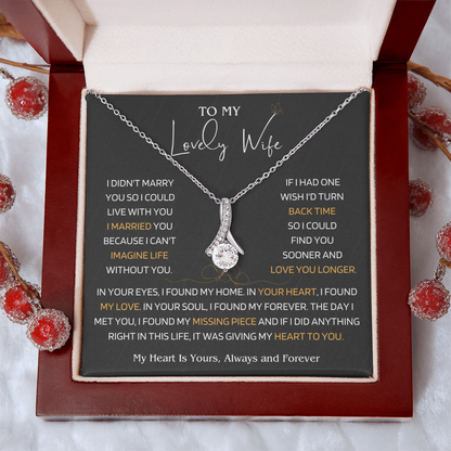 To My Wife Necklace , Womens Day Necklace for Wife