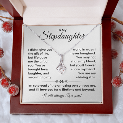 Necklace for Bonus Daughter From Dad, Bonus Daughter Necklace From Stepmom
