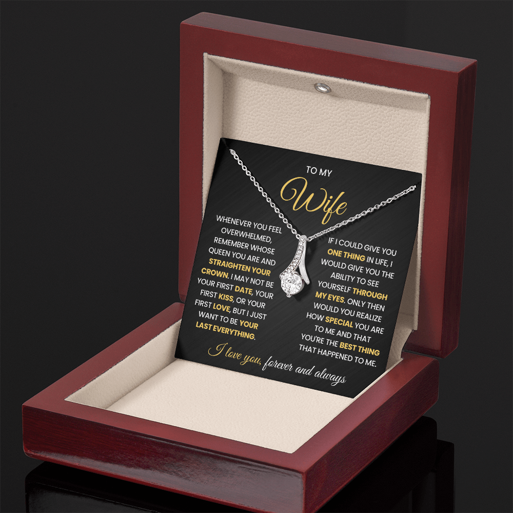 To My Wife Necklace from Husband, Birthday Gifts for Her