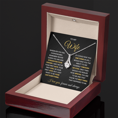 To My Wife Necklace from Husband, Birthday Gifts for Her