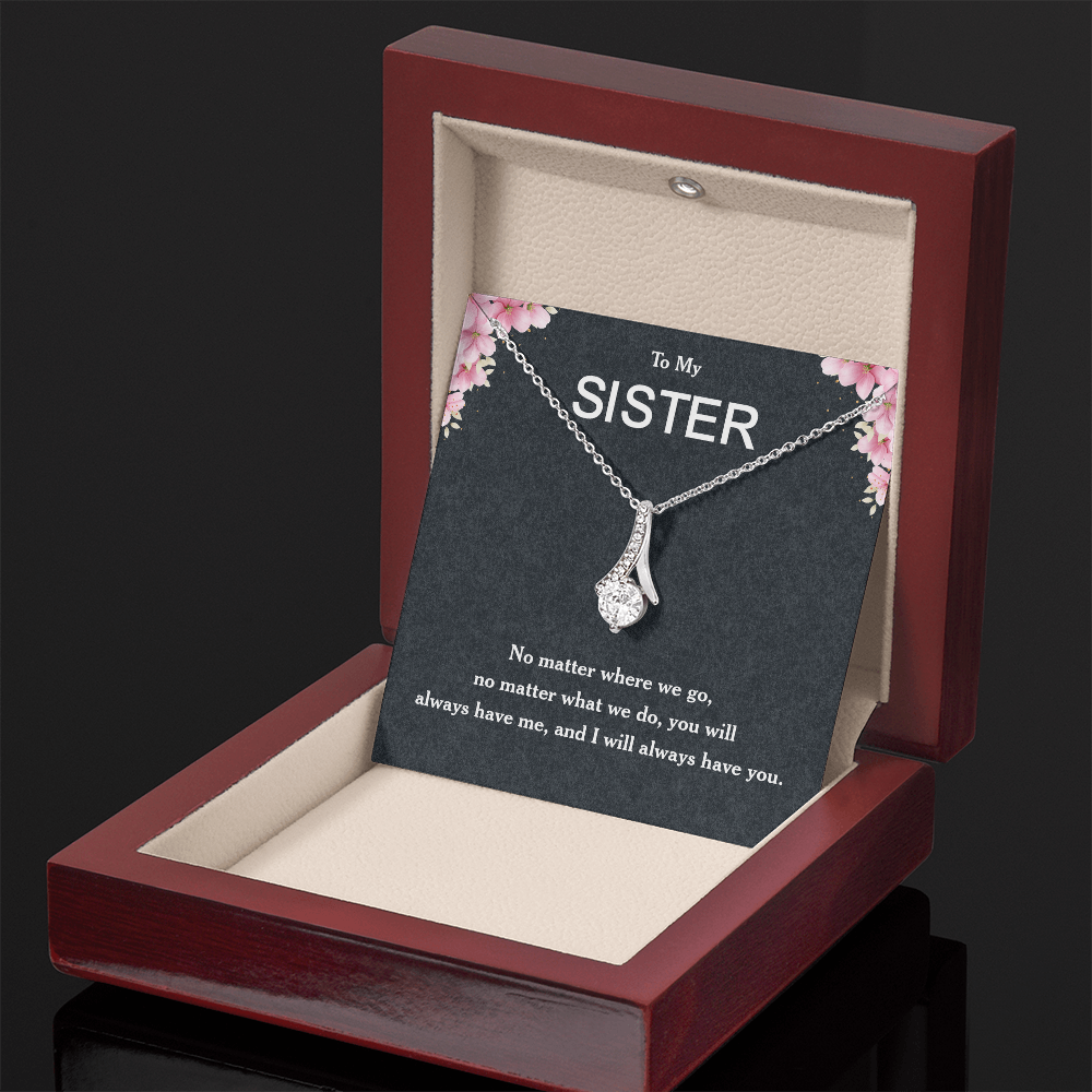 Sister Necklace Gifts from Sister, Sterling Silver Necklace