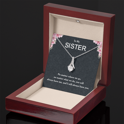 Sister Necklace Gifts from Sister, Sterling Silver Necklace