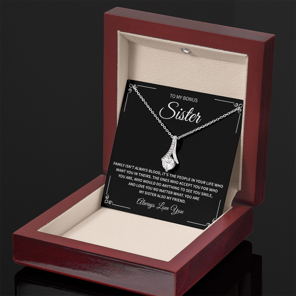 To my Step Sister Necklace, Christmas Gift for Step Sister