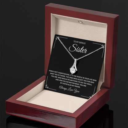 To my Step Sister Necklace, Christmas Gift for Step Sister