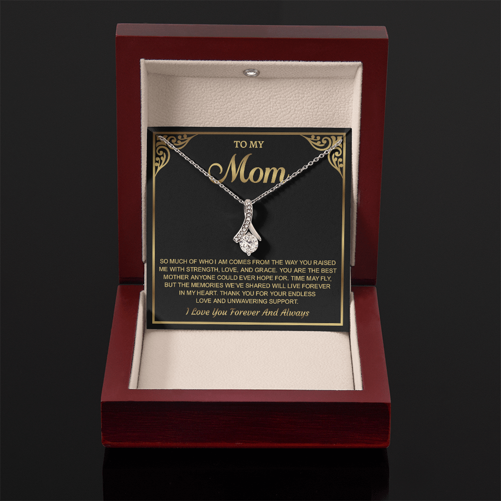To My Mom Alluring Beauty Necklace – Birthday Gift for Mom, Best Mom Gifts, Jewelry Gift, Mom Necklace