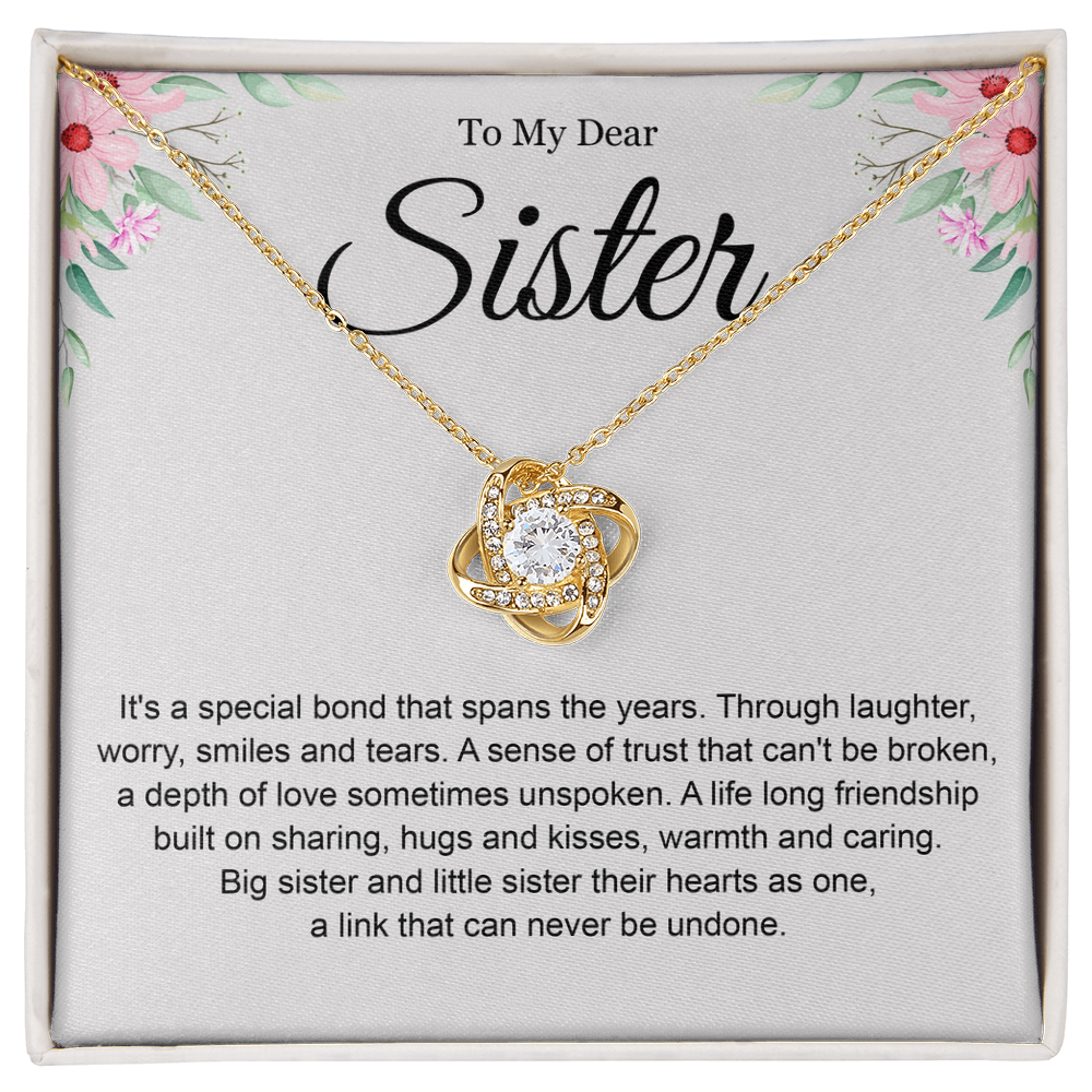 Birthday Gift for Sister, Love Knot Necklace for Her