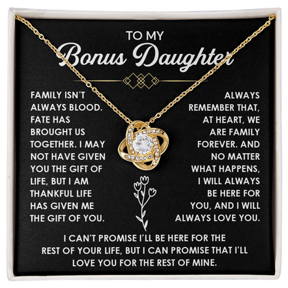 Stepdaughter Necklace With Message Card, Birthday Gifts for Her