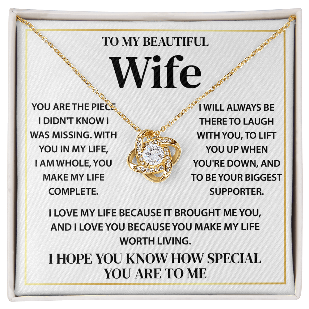 To My Beautiful Wife Necklace, Gifts for Wife