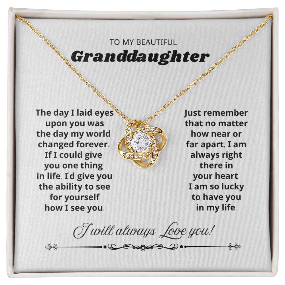 Love Knot Necklace, Granddaughter Necklace from Grandma or Grandpa