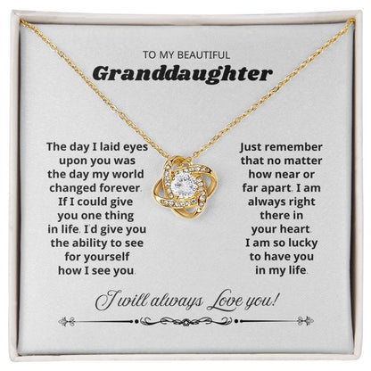 Love Knot Necklace, Granddaughter Necklace from Grandma or Grandpa