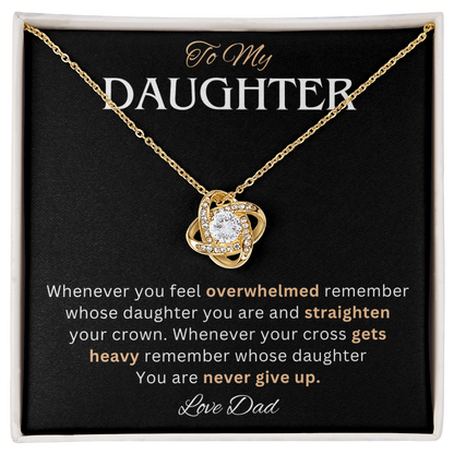 To My Daughter Necklace, She looks absolutely radiant with this necklace on